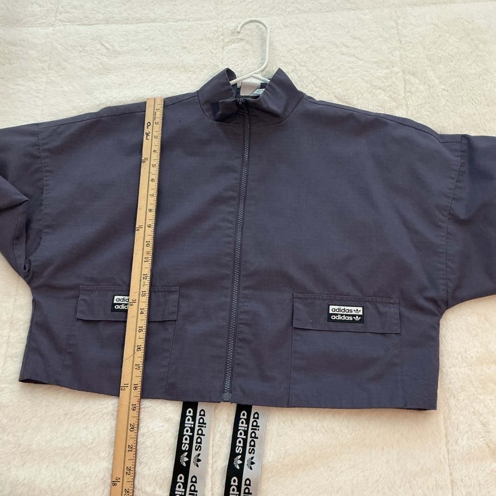 Adidas Dark Purple/blue Cropped Jacket - Picture 12 of 12